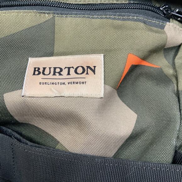 Burton Backpack Green Bag Camo Camping Hiking Skating Snowboarding Travel Gym - Picture 3 of 5